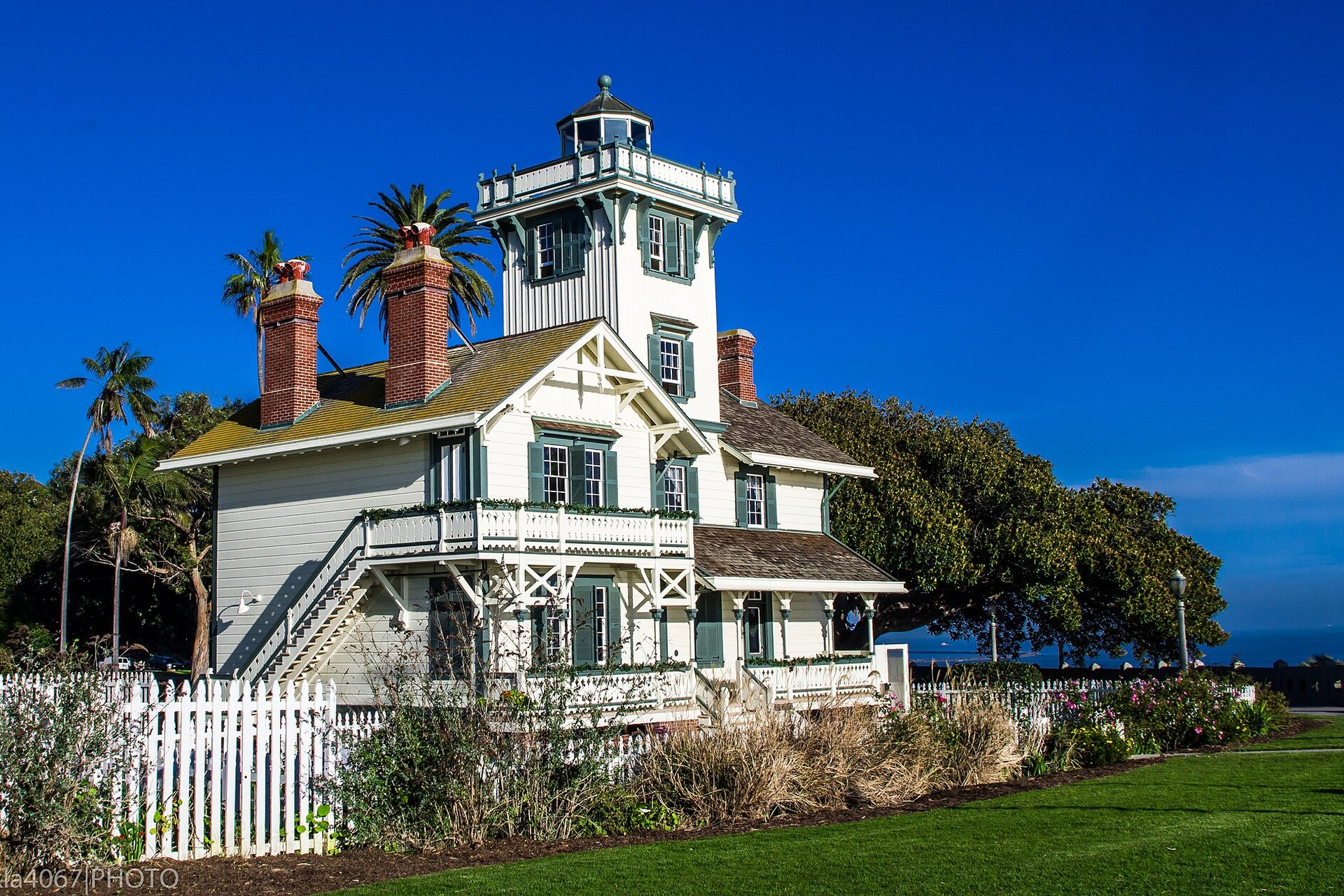 Point Fermin Lighthouse above the entrance to the Port of Los Angeles at San Pedro