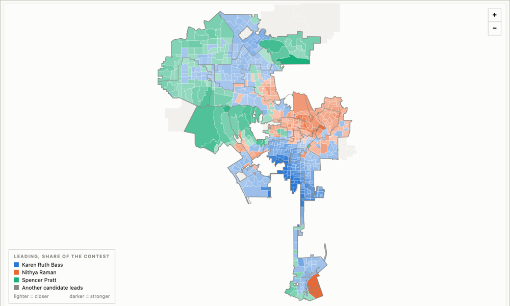 Where each campaign's votes came from
