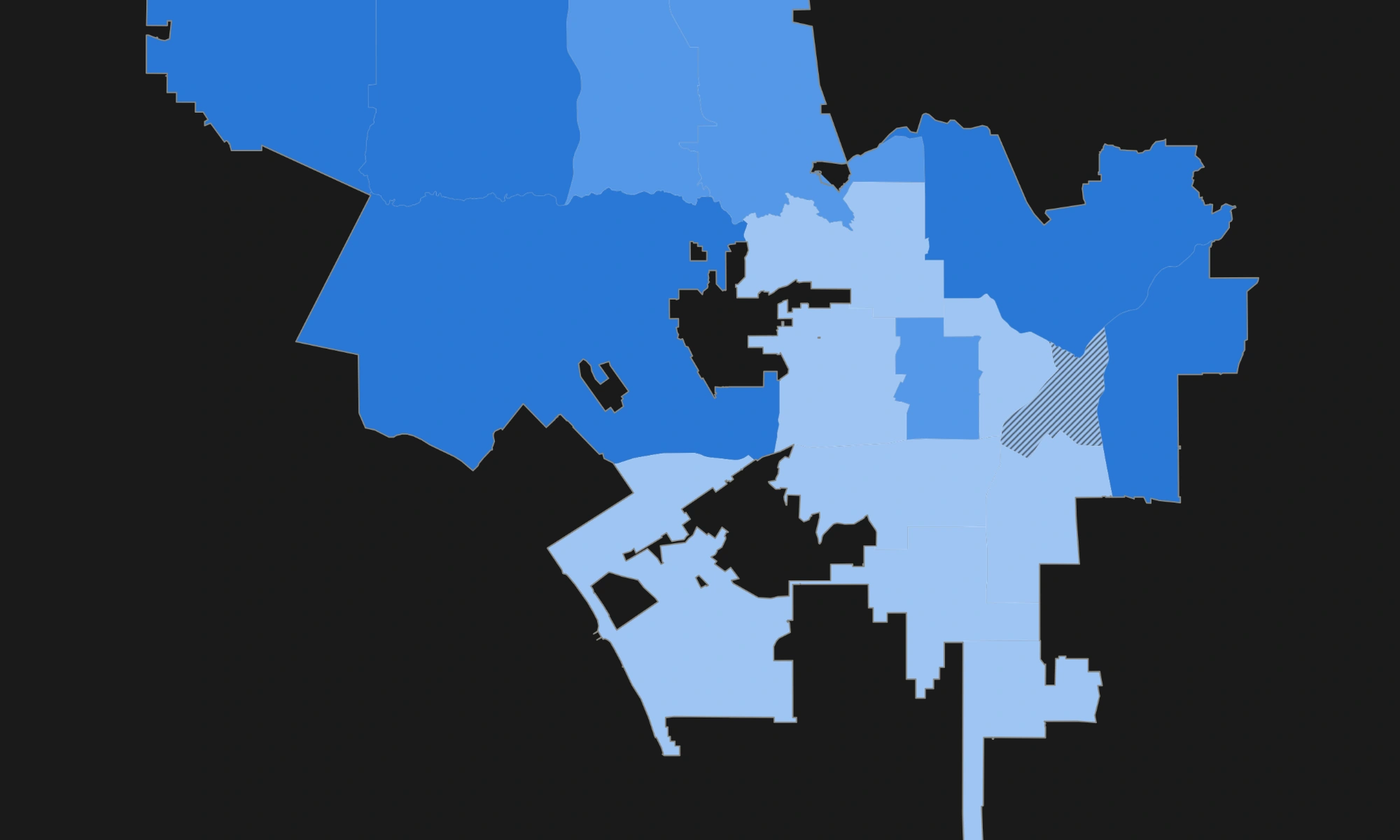 Los Angeles crime map by reporting district