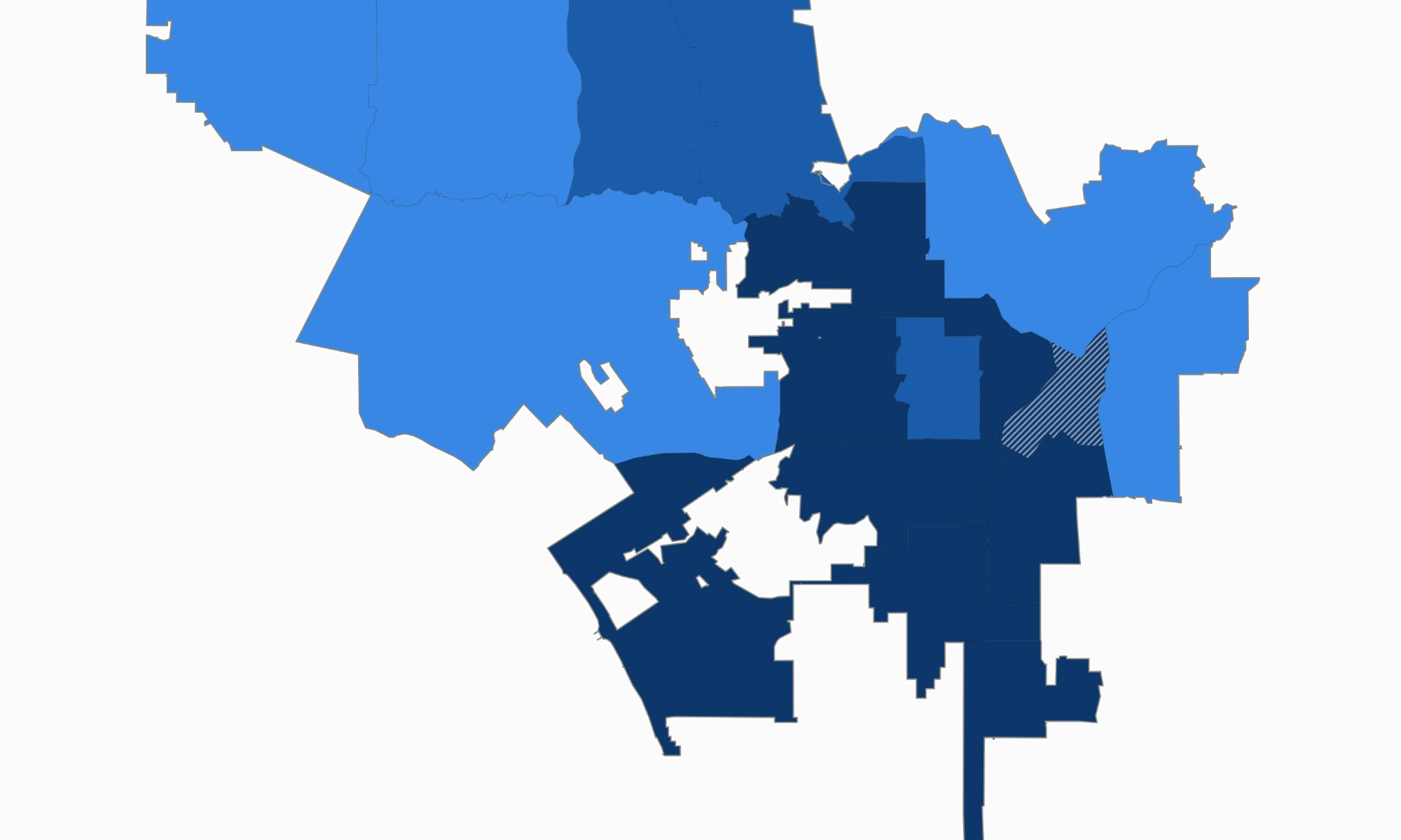 Los Angeles crime map by reporting district