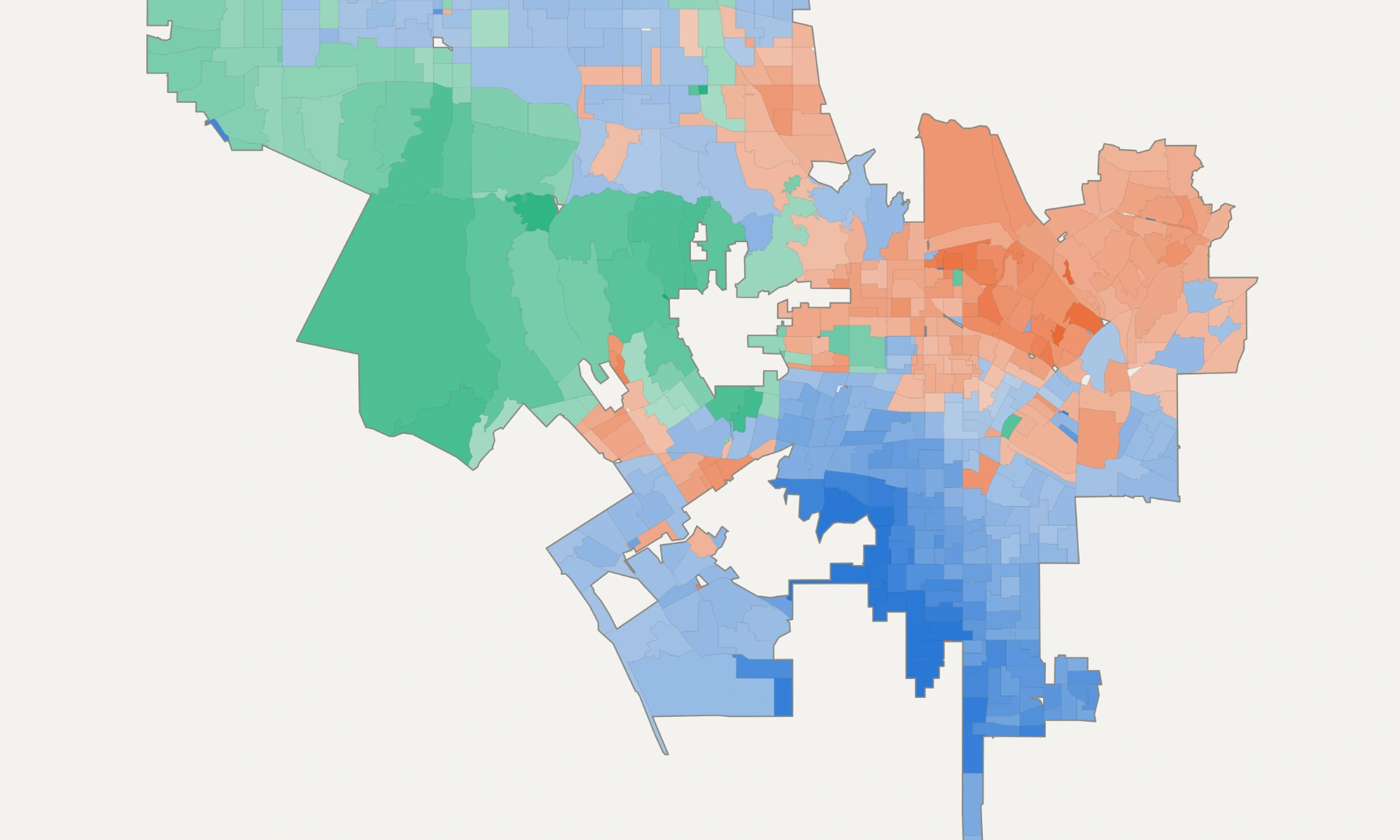 Precinct-level Los Angeles election map